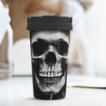 thumbnail image 6 of KLL Black White Hat Skull Pattern Stainless Steel Vacuum Insulated Tumbler - Carry Insulated Coffee Mug - Reusable Insulated Cold Brew Iced Coffee Cup Thermos, 6 of 8
