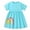 b-906Sky Blue456, variant on MEZZALL Girls Rainbow Printed Summer Dress Short Sleeve O-Neck Adorable Dresses