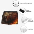 thumbnail image 3 of Yiaed Cool Flame Lion A Print Men's Soft Cotton Boxer Shorts Breathable Boxers Underwear Moisture-Wicking Underwear Stretch Boxer Briefs for Man-XX-Large, 3 of 5