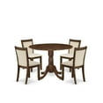 thumbnail image 3 of East West Furniture 5 Pc Dining Set Includes a Round Kitchen Table and 4 Parson Chairs, 3 of 7