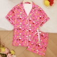 thumbnail image 4 of Women's Pajamas Valentine's Day Pjs Sets Short Sleeve Tops and Shorts Outfit for Womens Homewear, 4 of 7