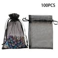 thumbnail image 3 of MSJUHEG Closet Organizers And Storage Storage Bins Organza Bags Organza Gift Pouches Storage Bag For Jewelry Gifts Wedding Candy Organization And Storage Black, 3 of 3