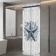 thumbnail image 4 of Texas Star Vintage Window Privacy Film, Navy Blue Retro Wooden Berry Static Cling UV Sun Blocking Tint Film Heat Control Windows Films for Bedroom Bathroom, Window Stickers 29.5"x78.7", 4 of 8