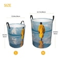 thumbnail image 3 of Sikiie Monk Walking On Water Print Round Dirty Clothes Basket, Waterproof Standing Foldable Storage Basket, for Laundry Room, Bedroom, Bathroom Storage-Small, 3 of 6