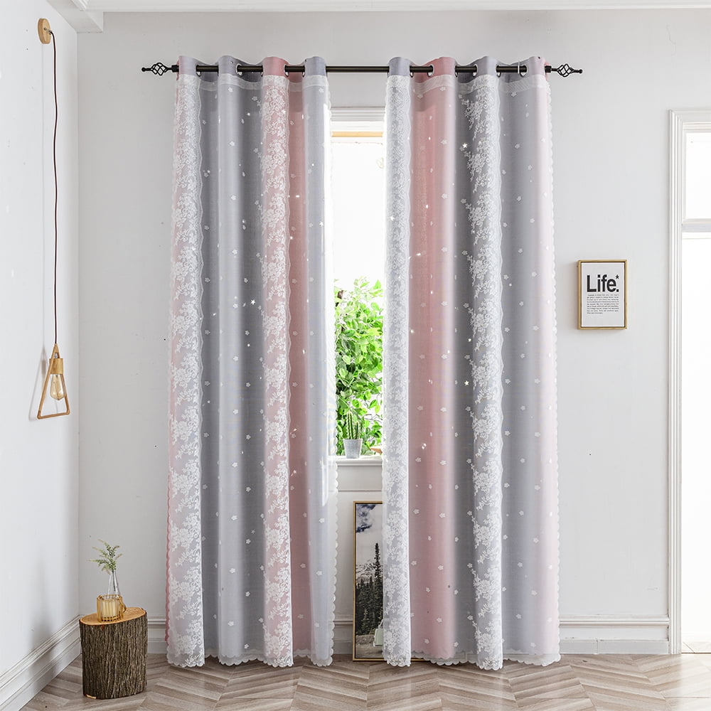 1PC Eyelet BlackOut Curtain Modern Ready Made Lined Ring Top Bedroom Curtain NEW 