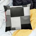 thumbnail image 2 of Grey Geometric Throw Pillow Cover Black Gray White Painting Abstract Checkered Design Decorative Pillow Case Modern Home Decor Standard Square Cushion Pillowcase, 2 of 5