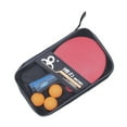 thumbnail image 2 of Table Tennis Racket Set with 2 Pcs Short Handle Paddles for Sports Use Assorted Color Composite Material 3 Balls Included, 2 of 8