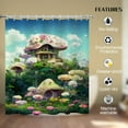 thumbnail image 4 of Fairyland Mushroom Shower Curtain Cartoon Kids Natural Cabin Aesthetic for Bathroom Decor Polyester Fabric Waterproof Sets with 12 Hooks 72x72 Inch, 4 of 6