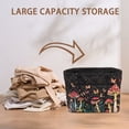 thumbnail image 4 of Yuyamidu Red Mushroom Fabric Storage Basket 6.39 Gal Quilted Storage Basket Portable Folding Storage Laundry Nursery Hamper for Nursery Bedroom Living Room, 4 of 6