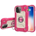 thumbnail image 3 of For Apple iPhone 13 Pro Max Thick 3in1 Hybrid Rugged Soft TPU Shock-Absorbing with Rotatable Double Rings Kickstand Cover ,Xpm Phone Case [ Hot Pink ], 3 of 6