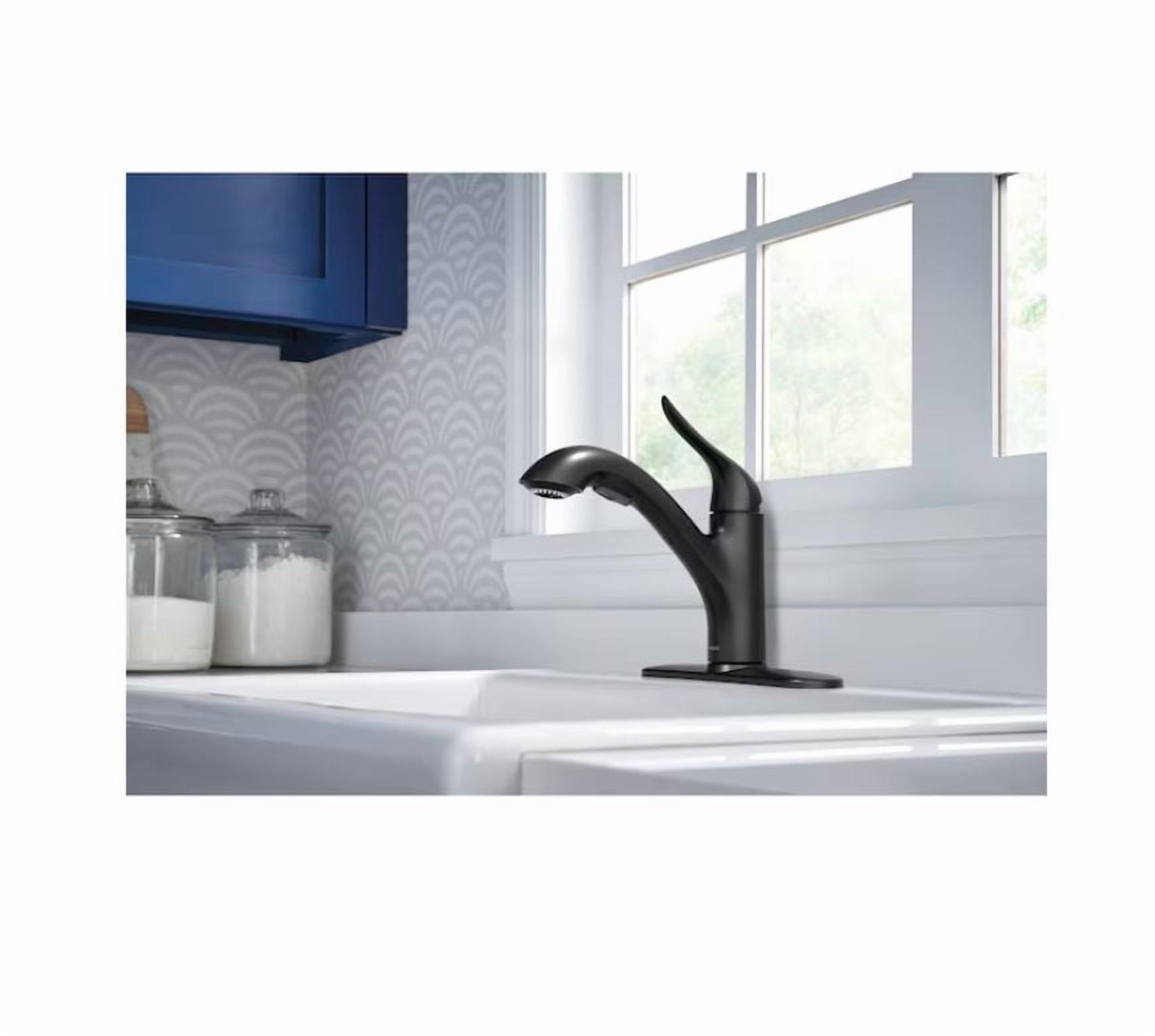 Moen 87931BL Koa One-Handle Pullout Kitchen Faucet, Matte Black