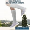 thumbnail image 5 of Diamond Star Diabetic Over the Calf Premium Cushion Cotton Knee High Comfortable Socks for Men (Grey - 6 Pairs, Shoe Size 13-16), 5 of 6