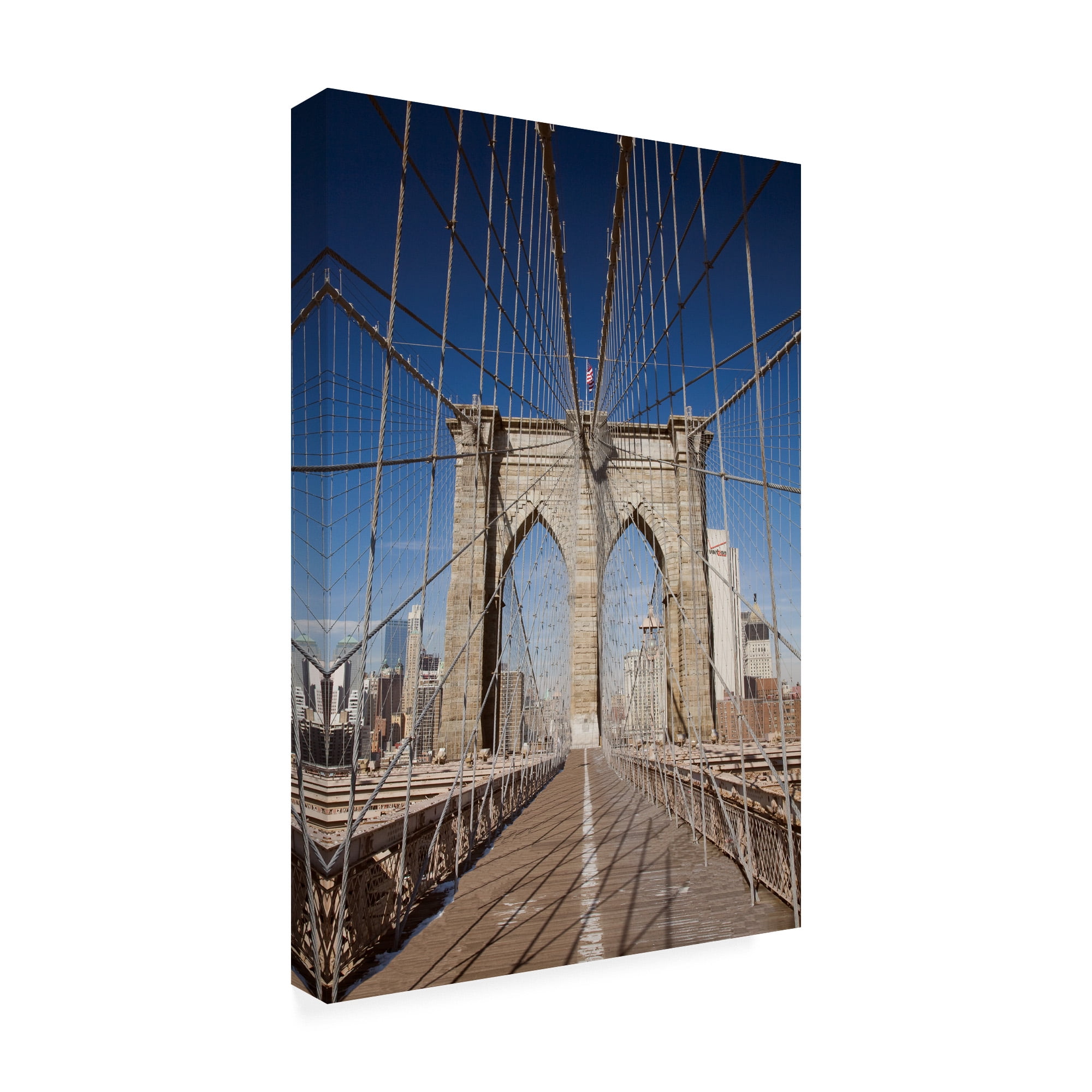 Trademark Fine Art 'Brooklyn Bridge New York City New York Color' Canvas Art by Monte Nagler