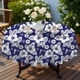 thumbnail image 4 of Pioneer Flower Floral Print Pattern Round Tablecloth 60 X 60 Inch, Wrinkle Resistant Wipeable Table Cloth for Kitchen Dining Picnic Patio Party, 4 of 6