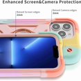 thumbnail image 2 of Dteck for iPhone 13 Pro Max Case 6.7 Inch with Ring Stand, Heavy-Duty Military Grade Shockproof Phone Cover with Magnetic Car Mount for iPhone 13 Pro Max,Colorful, 2 of 6