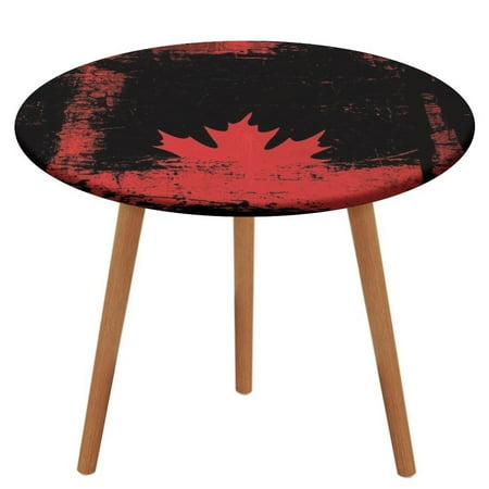 

ZHANGS Stylish Maple Leaves 225 Round Table Cover Stain-Resistant Fitted Tablecloth Oil-Proof Wipeable Elastic Table Cover Waterproof Table Cloth for Halloween Thanksgiving Christmas