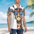 thumbnail image 4 of Haiem American Giraffe Style Printed Hawaiian Shirt for Men - Men’s Casual Beach Summer Shirts - Stretch Fabric with Modern Fit-3X-Large, 4 of 7