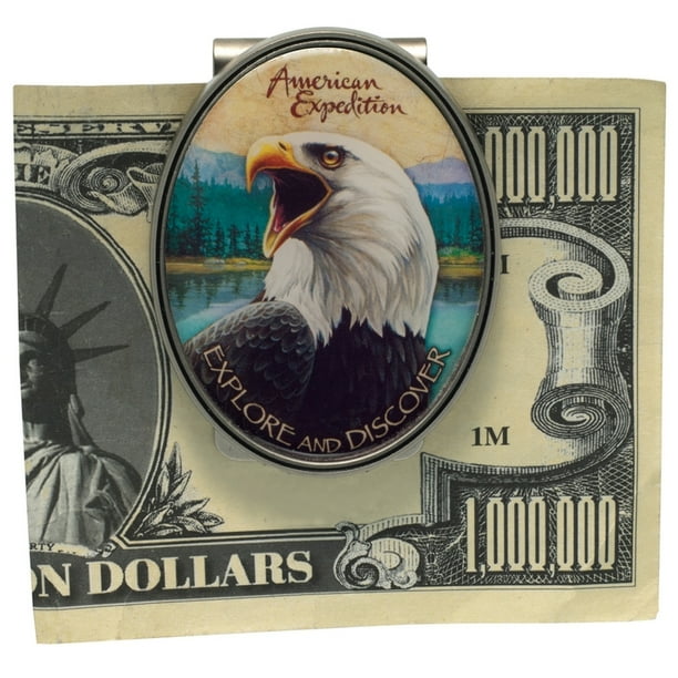 Animal World Bald Eagle Metal Money Clip