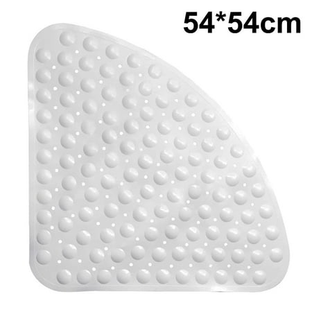 

Sector Bath Mat 54*54cm PVC Sector Anti-Slip Bathroom Mat for Shower Room Rug with Suction Cups Bathtub Carpet for Bathroom White F100918