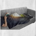 thumbnail image 5 of Fantasy Soft Flannel Fleece Throw Blanket, Mysterious Entrance to New Life Theme with Greenland Wildflowers and Sunbeams, Cozy Plush for Indoor and Outdoor Use, 70" x 90", Green Yellow, by Ambesonne, 5 of 5
