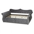 thumbnail image 3 of Bowery Hill Traditional Velvet Crystal Tufted Full Size Daybed in Gray, 3 of 9