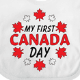 thumbnail image 4 of Inktastic My First Canada Day with Red and White Maple Leaves Boys or Girls Baby Bib, 4 of 4
