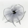 thumbnail image 6 of IDALL Fascinators Hats Tea Party Hats Women's Elegant Hat Strap Flower Feather Party Hat Hair Clip Headband Accessory Party Hats Fascinator Headband Gray One Size, 6 of 7