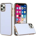 thumbnail image 3 of For iPhone 13 6.1 Electroplated Fashion Solid Color TPU Case Cover - Light Purple, 3 of 4