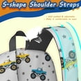 thumbnail image 5 of Monster Cartoon Truck Gray Pattern 17" School Backpacks for Teens,Waterproof Oxford Fabric,S-Shape Padded Straps for School,Travel,Hiking,Camping, 5 of 6