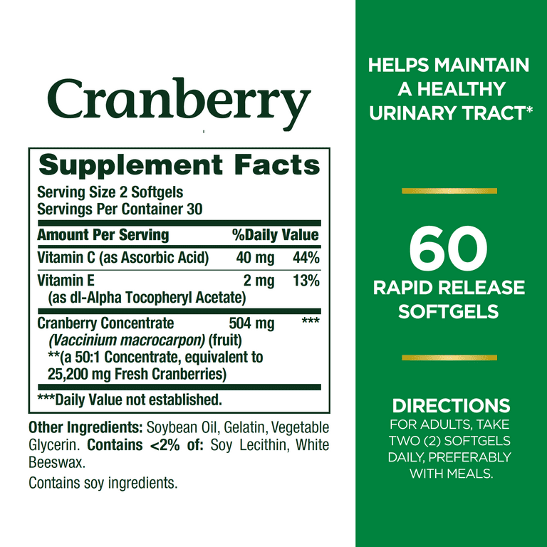 Nature's Bounty Triple Strength Cranberry with Vitamin C