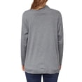 thumbnail image 5 of Nlife Women Long Sleeve Open Front Buttons Pockets Solid Color Cardigan, 5 of 5