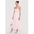 thumbnail image 2 of Women's Tie Front Keyhole Tiered Cami Maxi Dress, 2 of 3