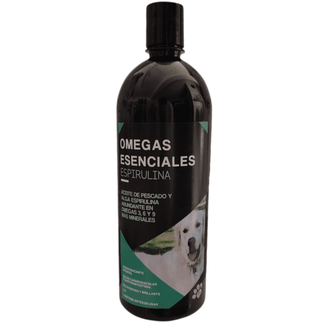 Aceite de Pescado Omegas Espirulina SPM Superalimentos Para Mascotas 1 Litro