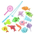 thumbnail image 2 of Fish Toys Reusable Hand-Eye Coordination Plastic Boys and Girls Magnet Pole Fishing Toys Beach Supplies, 2 of 7