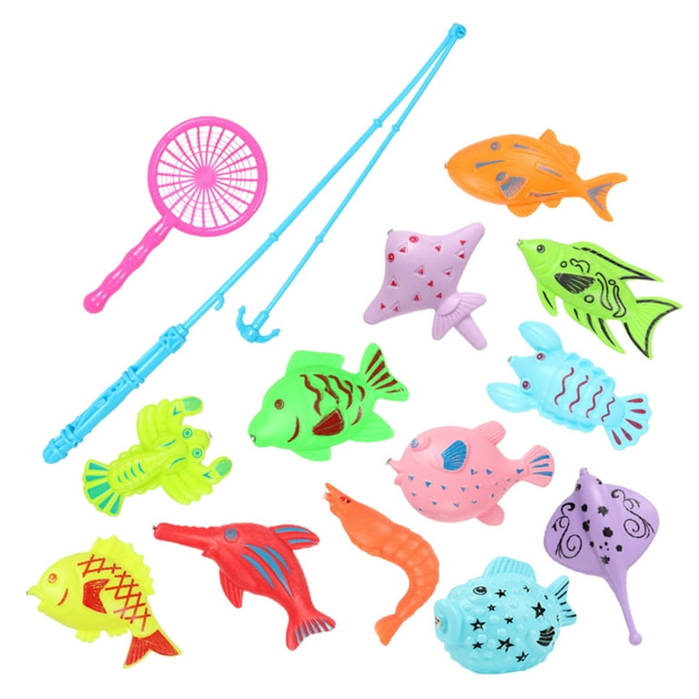 Rod and Reel Fishing Game Bath Toy Set for Kids with Fish and Fishing Pole  - Epic Kids Toys