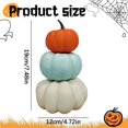 thumbnail image 4 of rtificial Yellow Pumpkin Tower Decoration, 3 Tier Stacked Pumpkin Model with Realistic Vine Stem, Durable Plastic Vegetable Ornament for Halloween Fall Thanksgiving Christmas Party Decor, 4 of 9