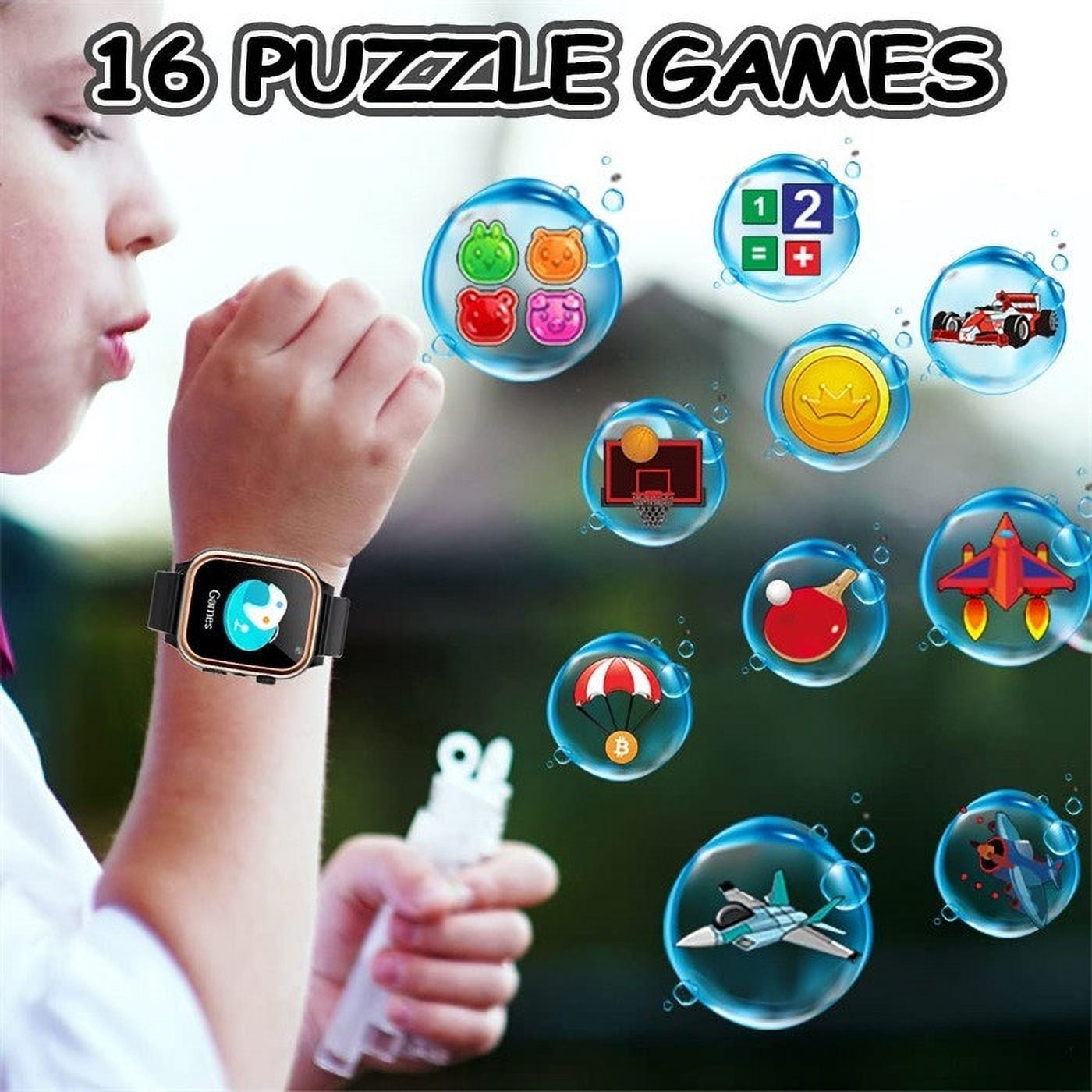 Kids Smart Watches Kids Waterproof Smart Watch Smart Watch for Kids Touchscreen Kids Watches with Video Alarm Camera Music Flashlight Calculator Learning Toys for Girls Boys 3-15 Years Old Birthday