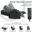 thumbnail image 3 of CDCASA Dual Motor Lay Flat Power Lift Recliner Chair with Heat and Massage, USB & Type-C Ports, Large Recliners for Living Room, Oversized Recliner for Adults & Elderly - Grey, 3 of 9