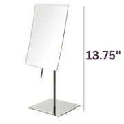 Jerdon Rectangular Tabletop Vanity Mirror - Makeup Mirror with 3X Magnification - Polished Chrome Finish - 5 by 8 - Model JP358C