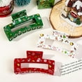 thumbnail image 3 of Christmas Hair Clips Claw Snowflake Snowman Candy Design Hair Accessories White Red Green Transparent Cartoon Hair Clips for Women Hair Barrettes Claw Clips for Thick Thin Hair Decorations 4 Pcs, 3 of 5