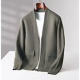 thumbnail image 1 of Suéter de hombre, cárdigan de lana de otoño e invierno, moda informal con cuello en V, chaqueta de diseño para papá, 1 of 6