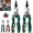Green*2, variant on 4-in-1 Wire Stripping and Testing Pliers, Digital Display Wire Stripper with LED Indicator, Voltage Tester, Cable Cutter, Crimper, Long Nose Electrician Tool for Home Repair DIY (Green*2)