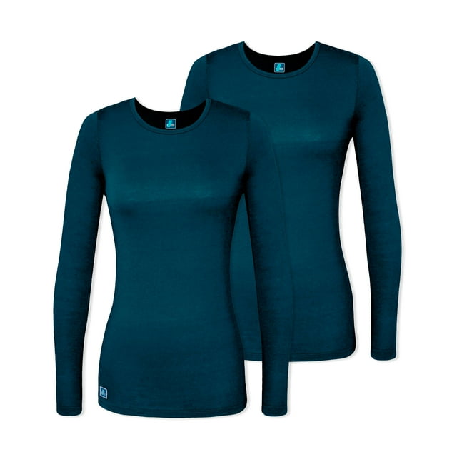 Adar sous-Couches pour Femmes, Lot de 2 - T-Shirt de sous-Couche à Manches Longues Confortable