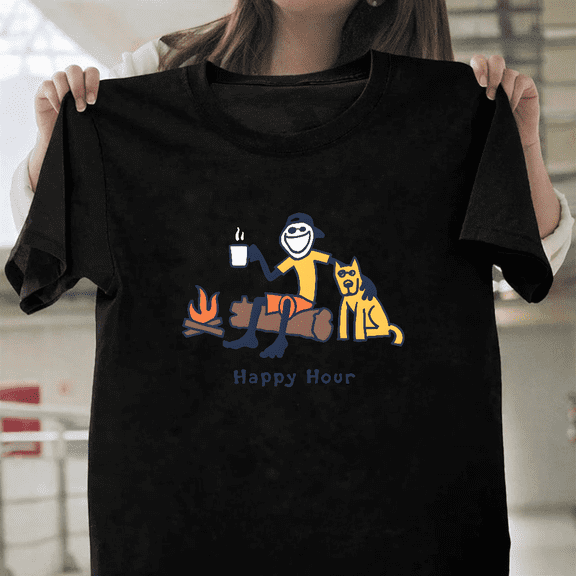 Life Is Good Happy Hour Relaxing Summer Evening Unisex T-Shirt, up to size 3XL.