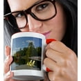 thumbnail image 2 of 3drose, Canada, Ontario, Grundy Lake Pp. Muskoka Chairs on Lake Dock., 11oz Two-tone Red Mug, 2 of 6