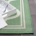 thumbnail image 4 of SAFAVIEH Machine Washable Rug Indoor/Outdoor Bermuda Collection - Bermuda Tamaya Geometric Machine Washable Indoor/Outdoor Runner Rug, Green/Ivory, 2' x 8', 4 of 6