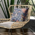 thumbnail image 2 of Wu Zetian Throw Pillow with Removable Cover in Navy Blue Orange 20x20, 2 of 5