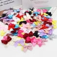 thumbnail image 2 of 50/100 piezas de lazos de cinta de satén mixtos, lazos pequeños para manualidades, bricolaje, accesorios de decoración para fiestas de bodas y Navidad, lazo de mano de 25 mm, 2 of 5