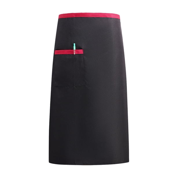 Delantal de cintura ajustable para chef, delantal de trabajo con bolsillo, transpirable, para cocina, restaurante y cafetería.