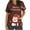 Brown, variant on JINGWANGYHBD Womens Nurse Unifrom Christmas Scrub Shirts Snowman Print Tops Merry Xmas Working Uniforms Going Out Party Scrubs Top with Pockets